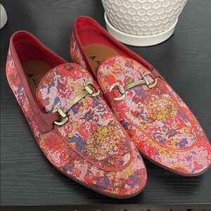 Aldo Men's Red Patterned Loafers